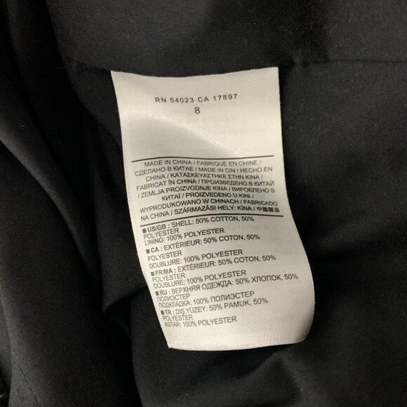 Banana Republic Gray White Dress 8 Sleeveless Career Workwear Back Zip Office - Picture 6 of 6